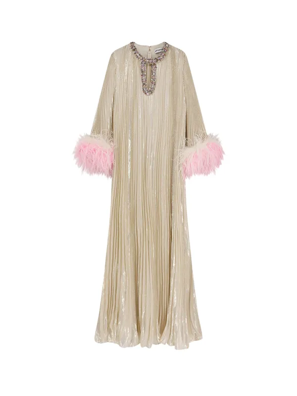 Silk And Metallic Fibre Long Dress - Self-Portrait