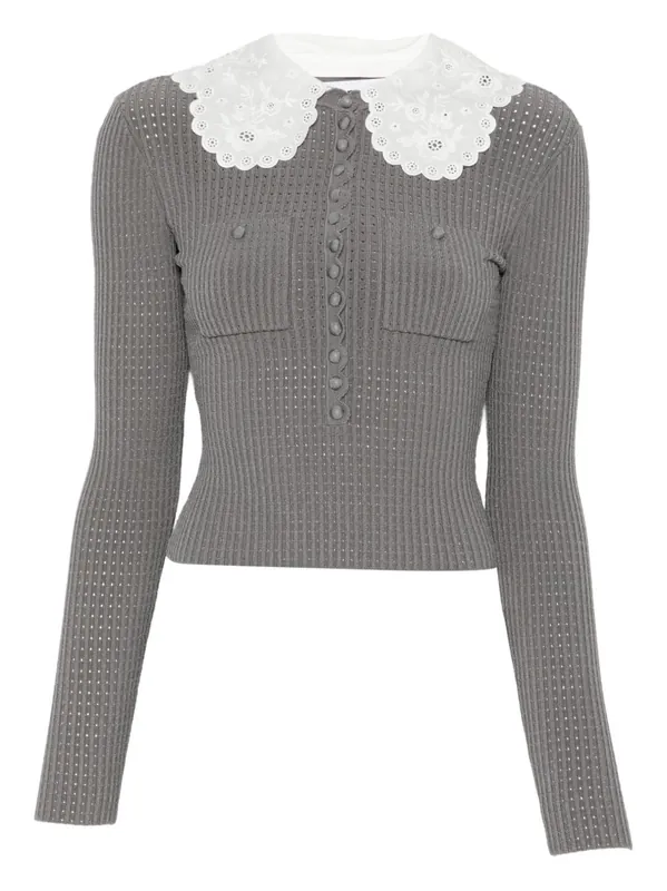 Collar-Detail Sweater