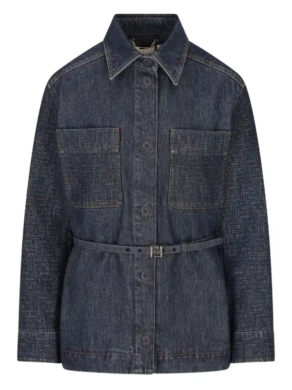 Denim Cotton Jacket - Fendi