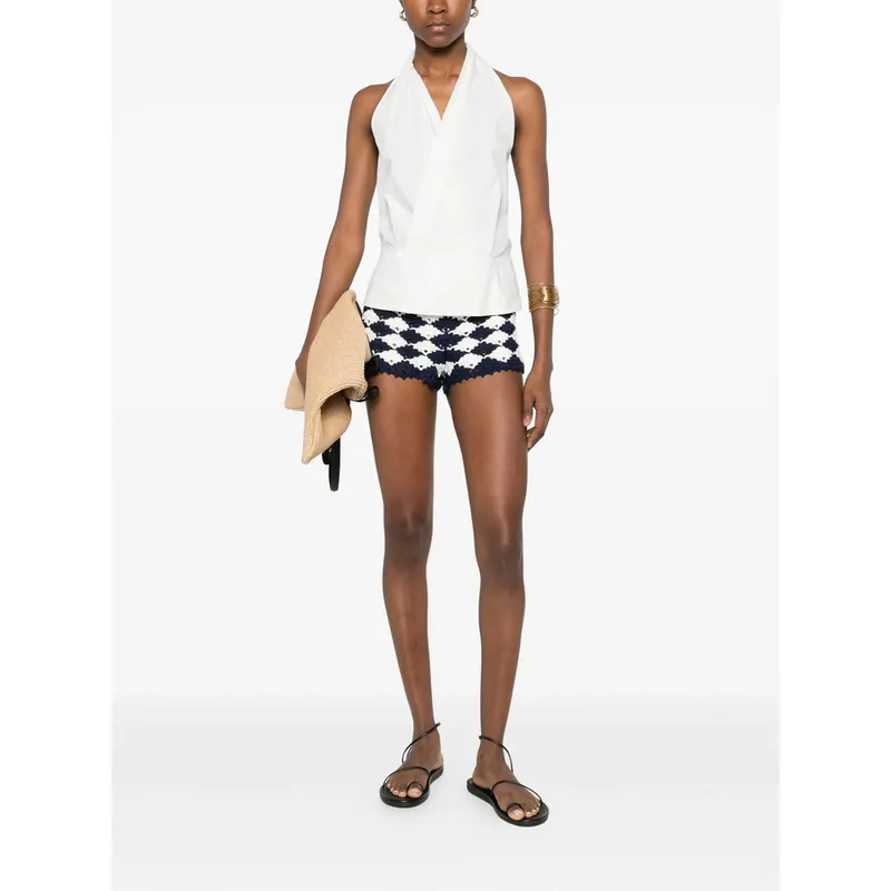 Shorts White, Blue - Farm Rio