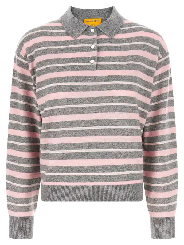 Clloegiate Stripe Polo Sweaters And Cardigans Multicolor - Guest In Residence