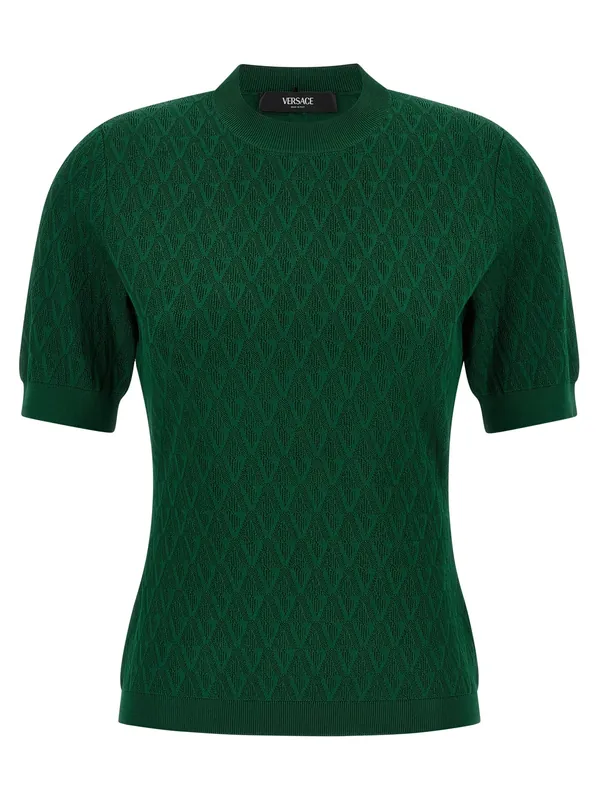 V-Pattern T-Shirt Green
