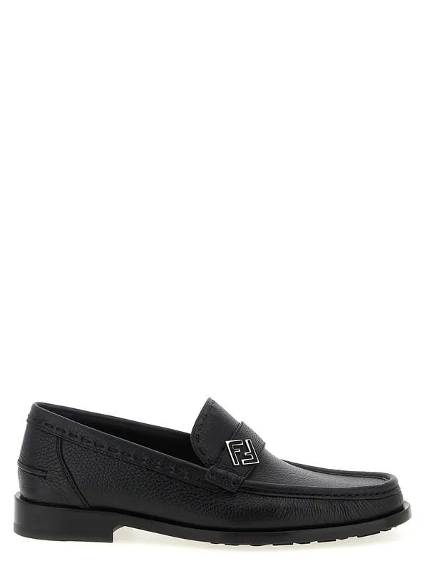 Ff Metal Loafers Black - Fendi