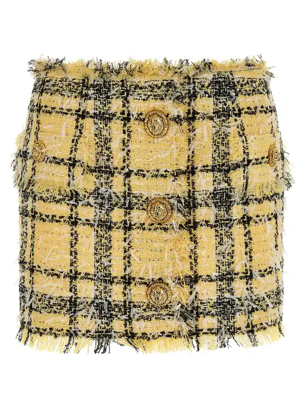 Lurex Tweed Skirt Skirts Multicolor - Balmain