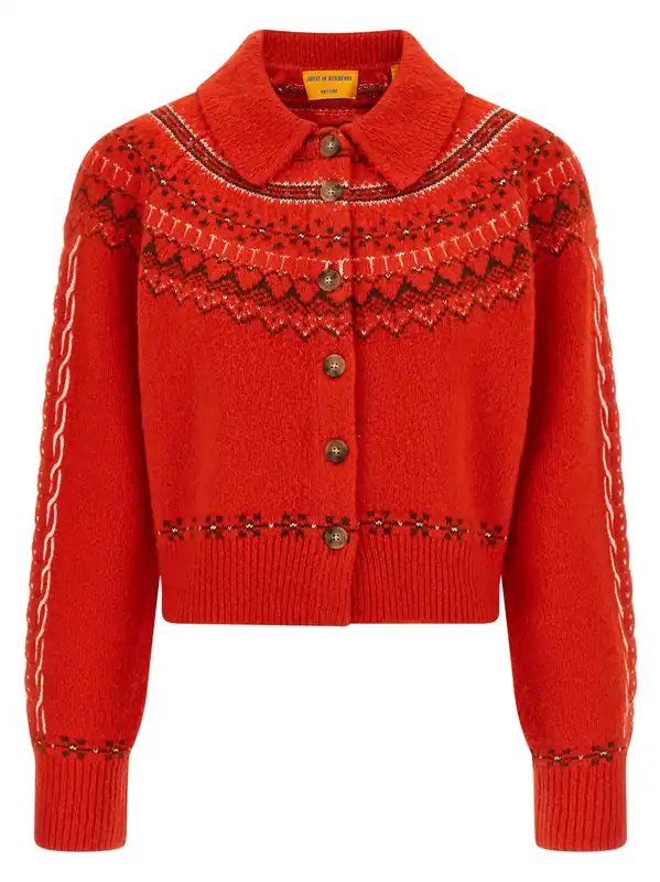 Cloud Chalet Sweaters And Cardigans Red - Guest In Residence