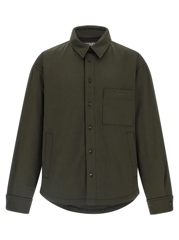 La Chemise Boulanger Puffer Jackets Green - Jacquemus