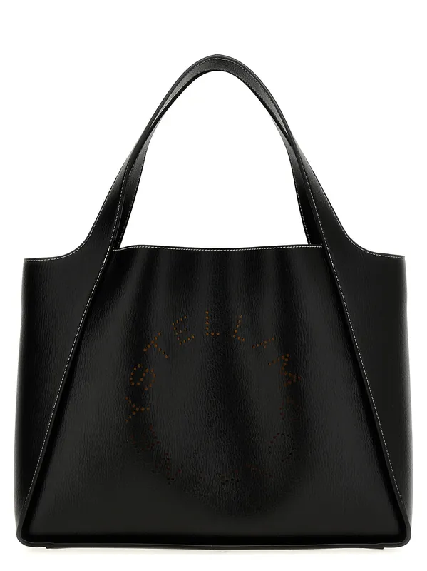 Logo Shopping Bag Tote Bag Black - Stella McCartney