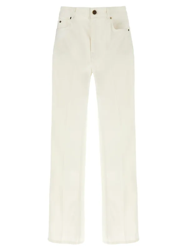Embroidery Jeans White - Balmain