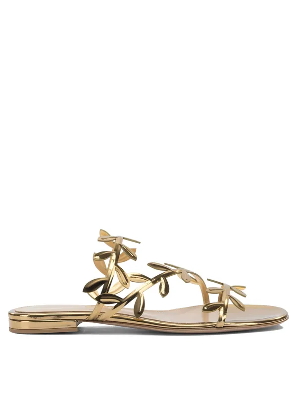 Flavia Sandals Gold - Gianvito Rossi