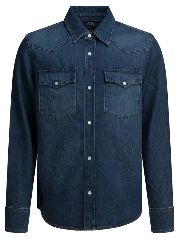 Western Denim Shirt Shirts Blue - A.P.C.