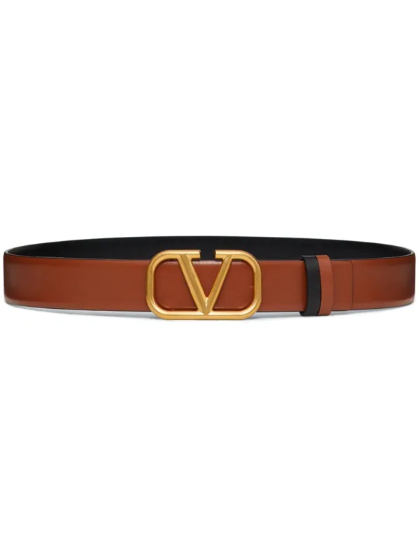 Leather Reversible Vlogo Belt - Valentino Garavani