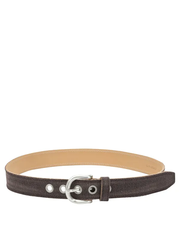 Denim And Leather Belt Belts Brown - Our Legacy