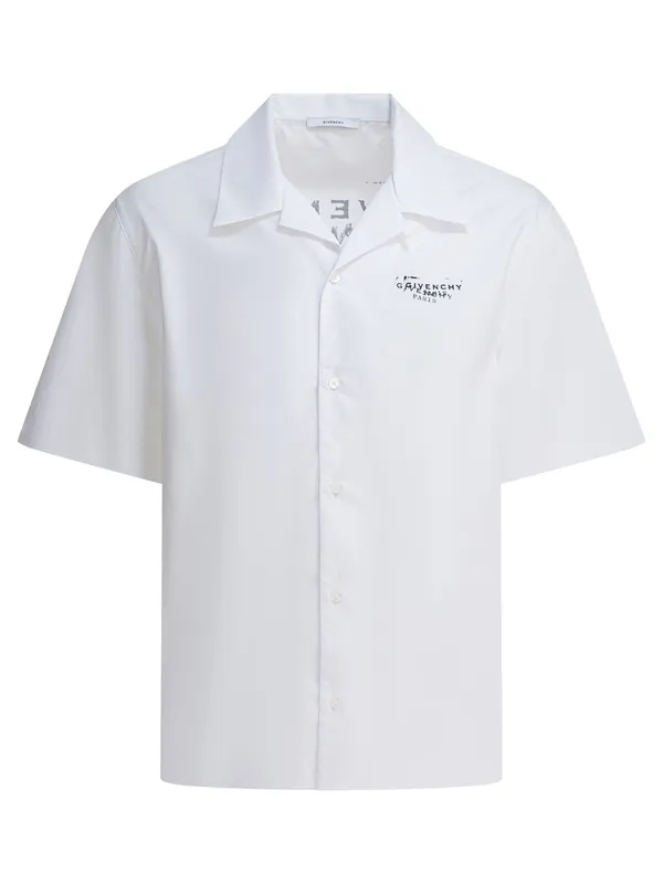Cotton Short-Sleeved Shirt Shirts White