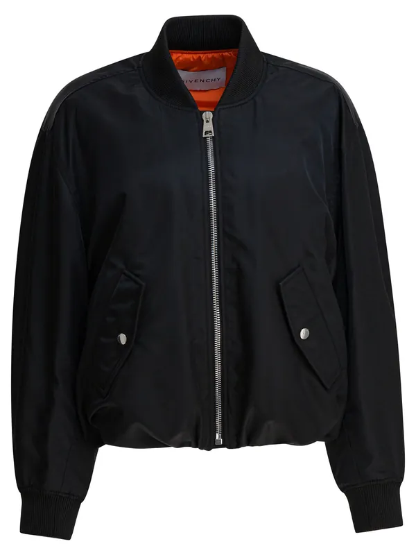 Nylon Bomber Jacket Jackets And Coats Black - Givenchy