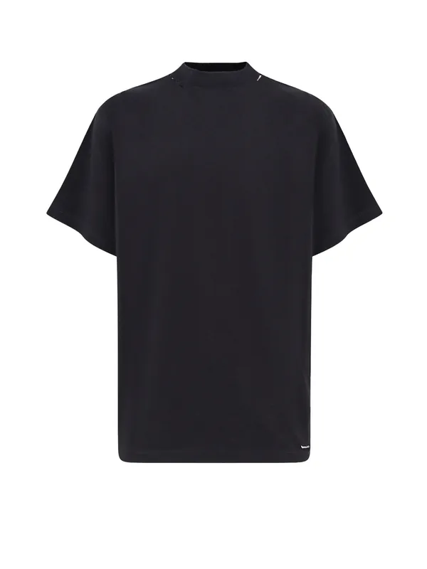Cotton T-Shirt With Destroyed Effect