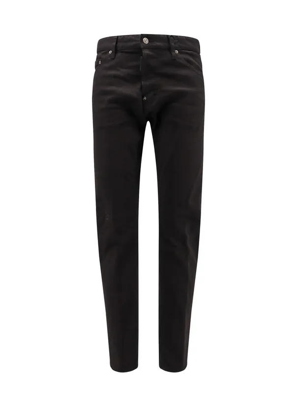 Stretch Cotton Trouser With White Bull Tag - Dsquared2