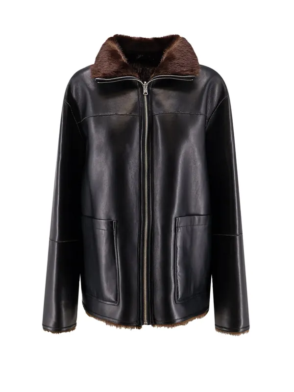Brella Reversible Leather Jacket - Stand Studio