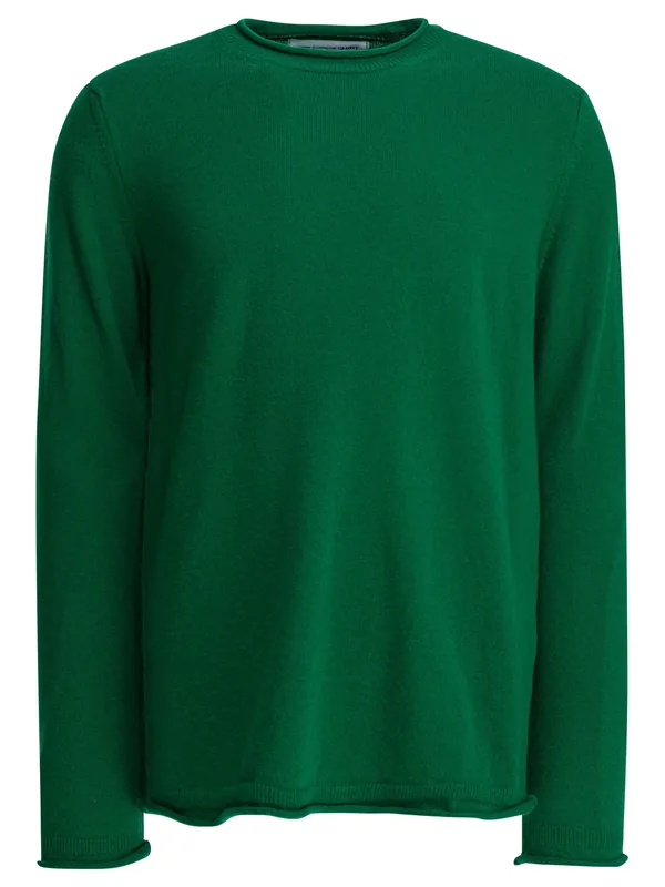 Wool Crewneck Sweater Knitwear Green - Comme Des Garçon