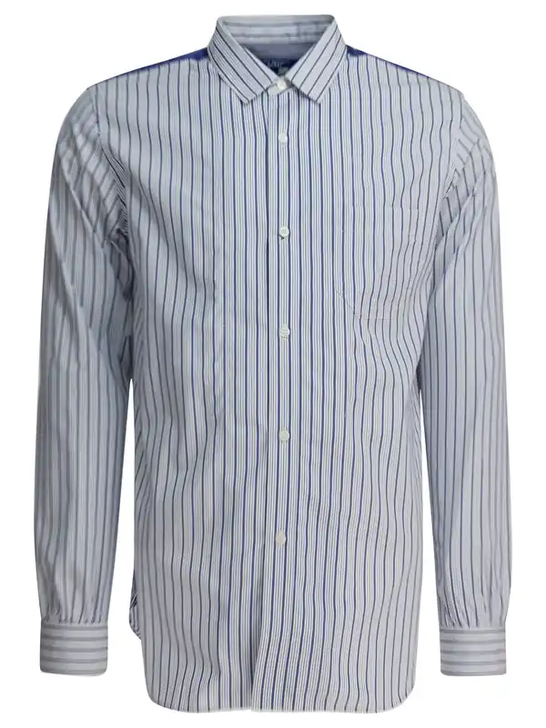 Cotton Striped Shirt Shirts Light Blue - Junya Watanabe Man