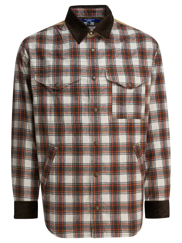 Check Overshirt Jacket Jackets And Coats Brown - Junya Watanabe Man
