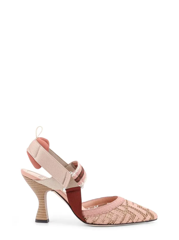 Colibrì Mesh Slingback With Ff Embroidery - Fendi