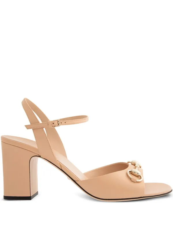 Lady Horsebit Leather Sandals - Gucci