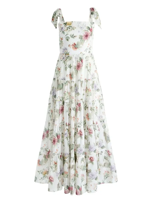 Monnie Cotton Long Dress - Alice + Olivia