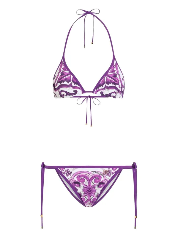 Maiolica Print Bikini Set - Dolce & Gabbana