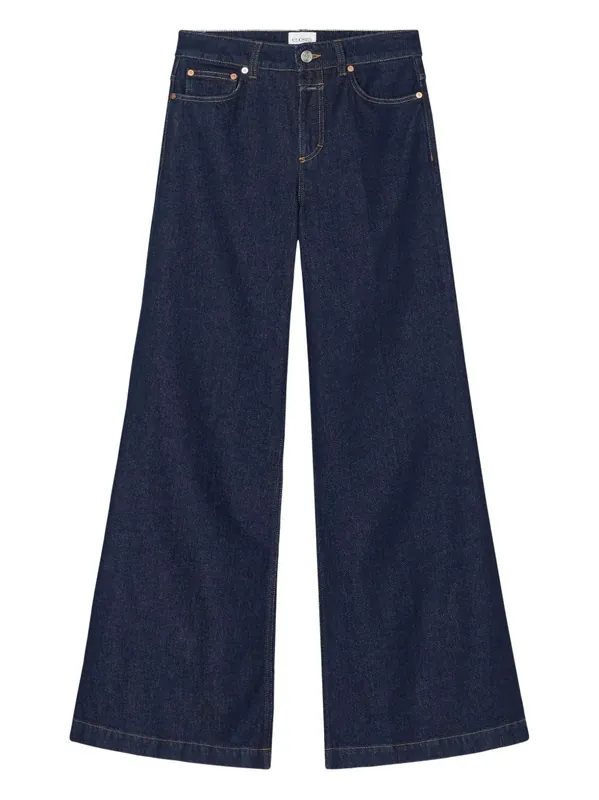 Wide-Leg Denim Jeans