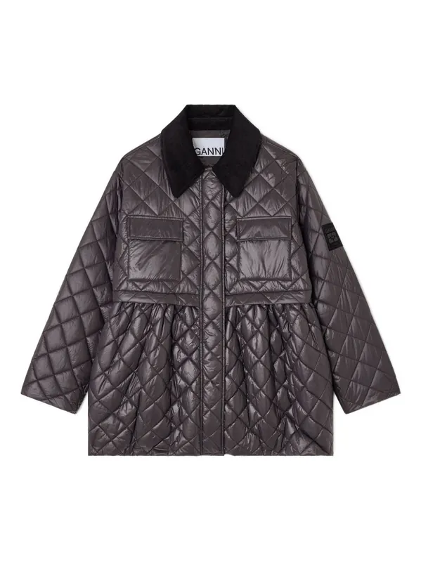 Recycled Nylon Quilted Jacket - Ganni