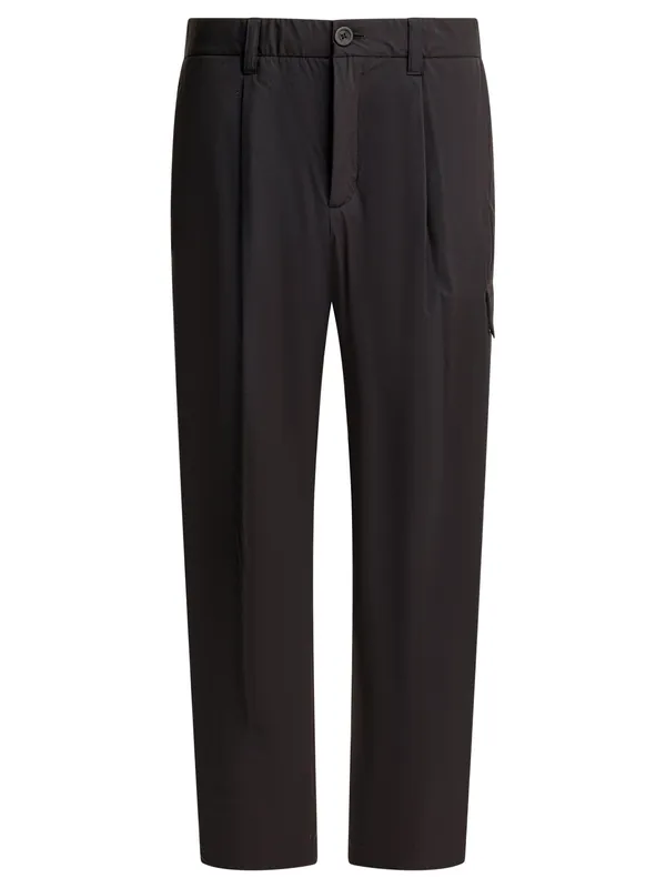 Nylon Cargo Pants Trousers Black - Herno