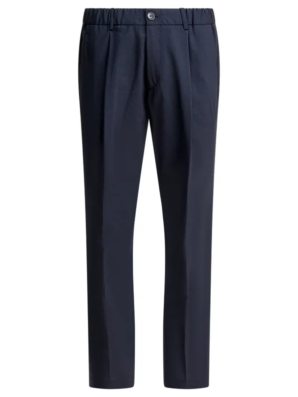 Wool Pants Trousers Blue - Herno