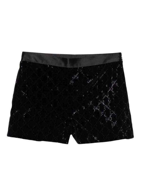 Gg Velvet Shorts - Gucci