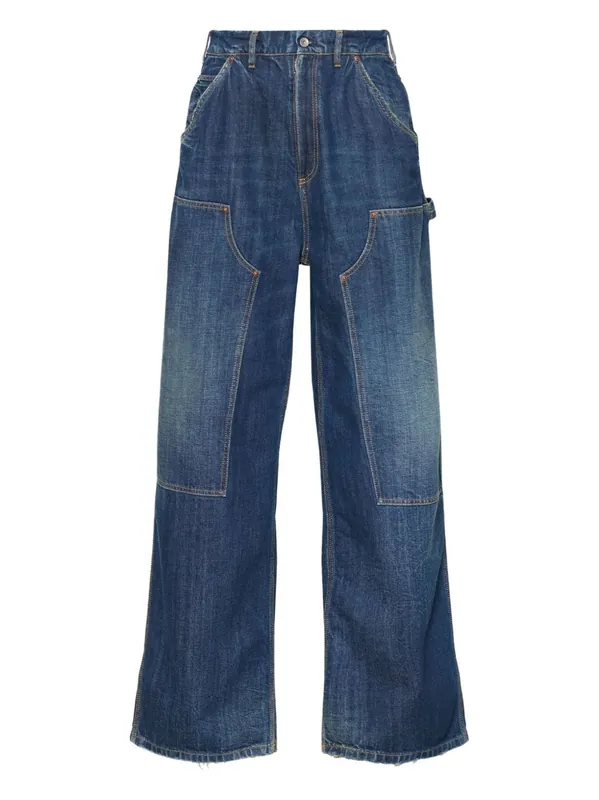 Wide-Leg Denim Jeans