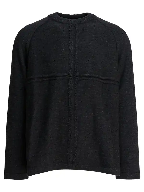 Wool Crewneck Sweater Knitwear Grey - Comme Des Garçon