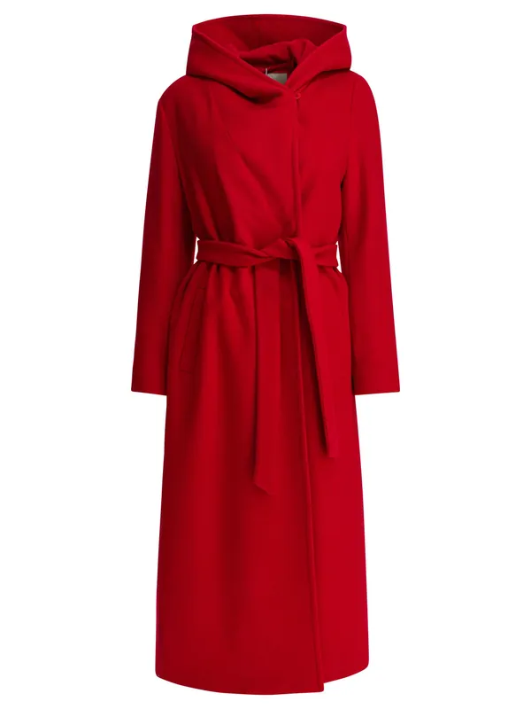 Virgin Wool Long Coat Jackets And Coats Red - Herno