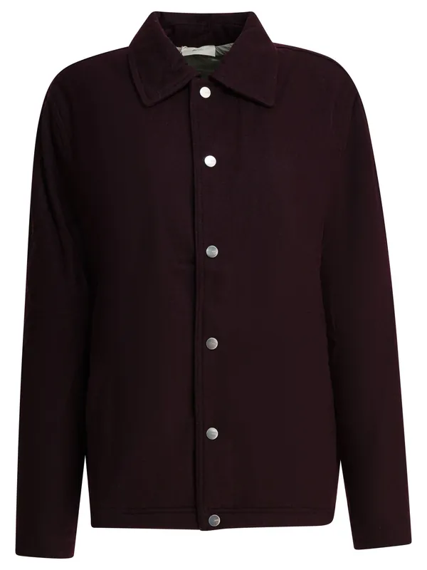 Wool Blend Overshirt Jacket Jackets And Coats Bordeaux - Autry