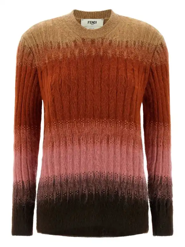 Gradient Mohair And Wool Fitted Jumper - Fendi