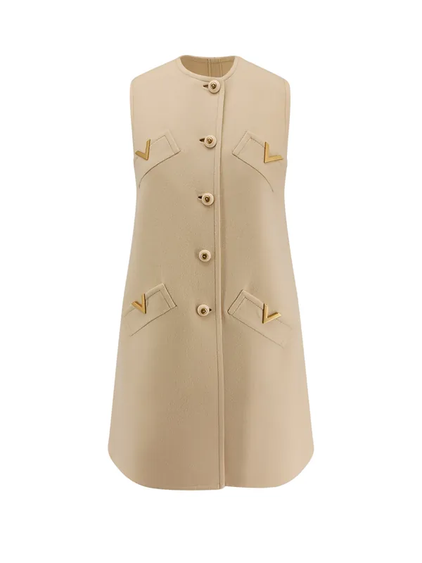 Wool And Cashmere Short Dress - Valentino Garavani