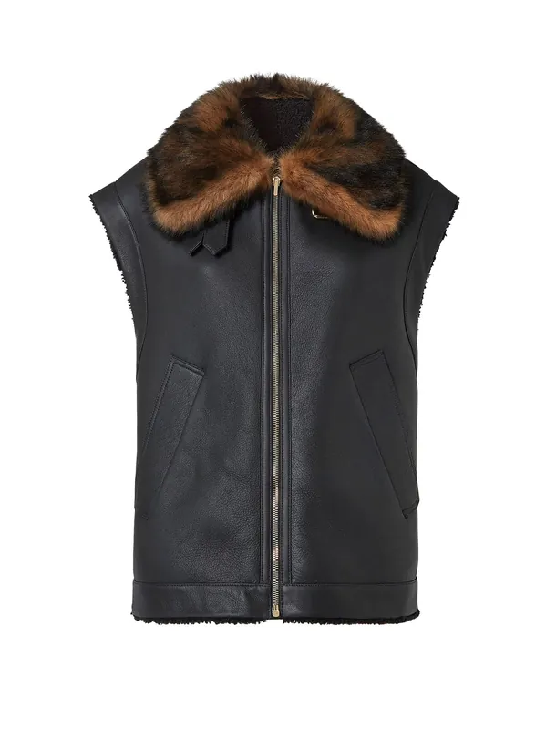 Sleeveless Sheepskin Jacket - Fendi