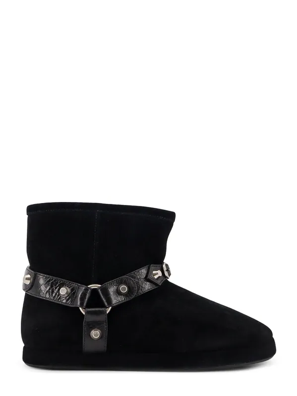 Leather And Wool Alaska Soft Bootie Boots - Balenciaga
