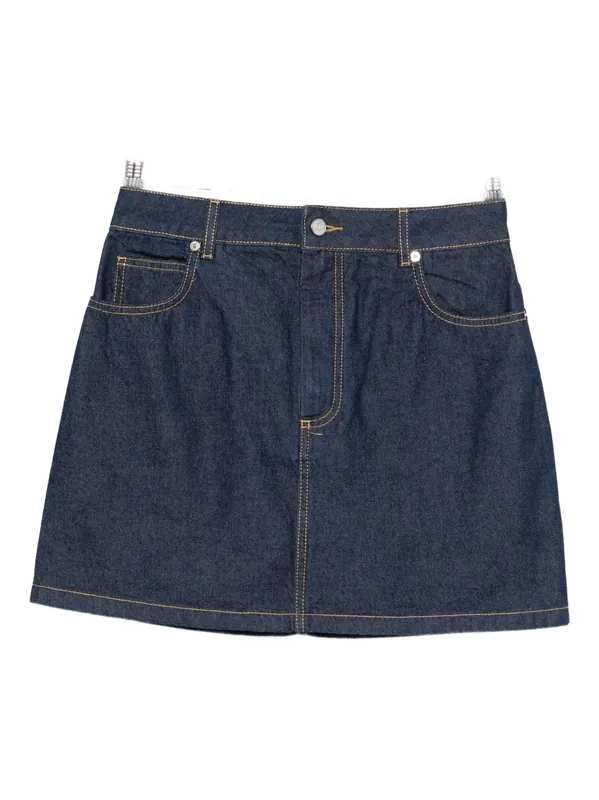 Denim Mini Skirt - Maison Kitsuné