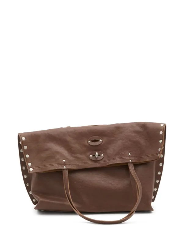 A'Spasso Tabacco Medium Leather Handbag - Zanellato