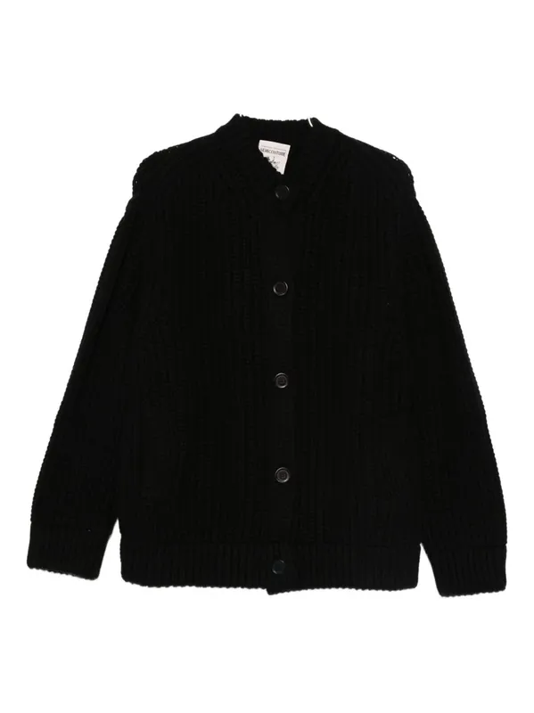 Wool Knitted Cardigan - Semicouture