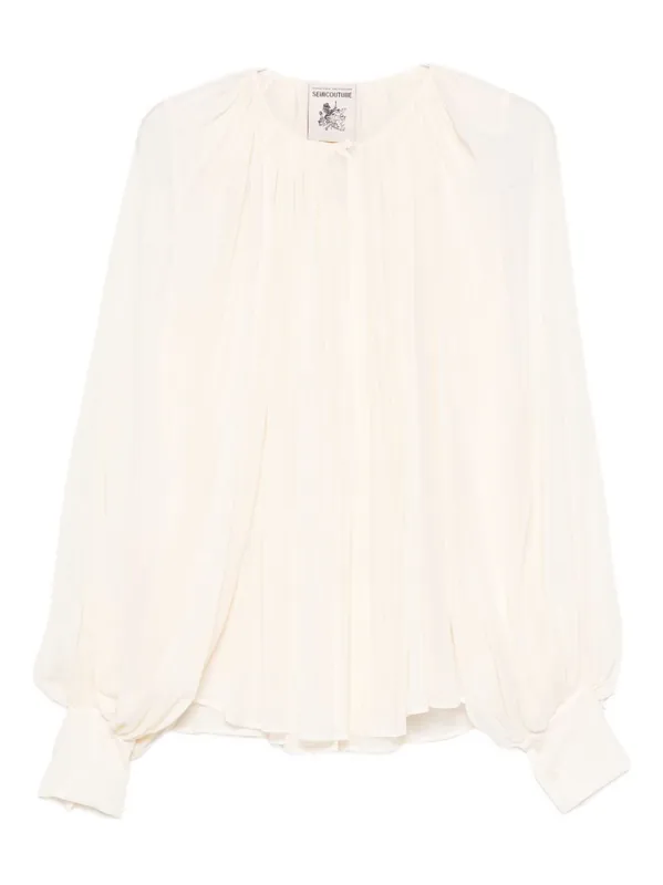 Silk Blend Blouse - Semicouture