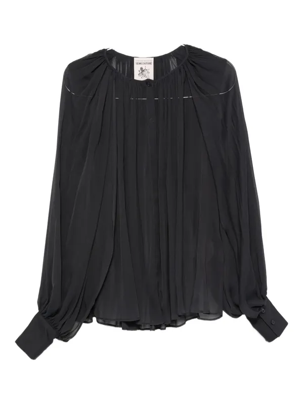 Silk Blend Blouse - Semicouture