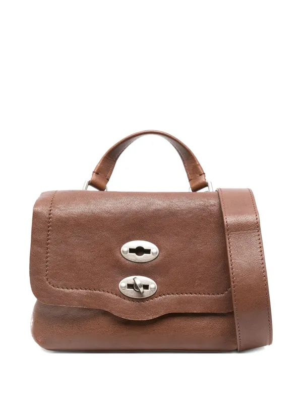 Postina Tabacco Baby Leather Handbag - Zanellato