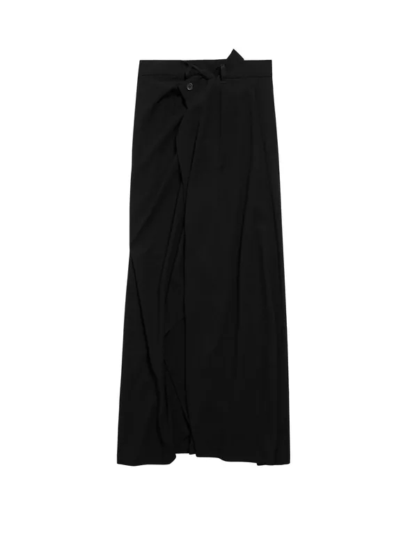 Draped Crepe Midi Skirt - Balenciaga