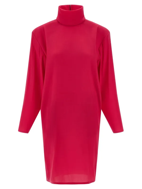 Structured Shoulder Dress Dresses Fuchsia - Saint Laurent