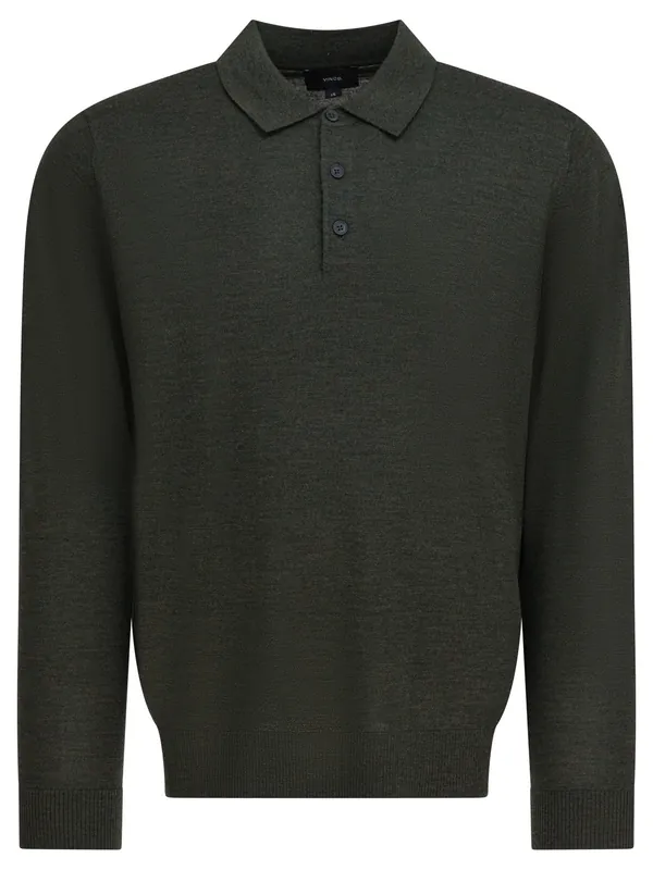 Merino Wool Polo Shirt Polo Shirts Grey - Vince